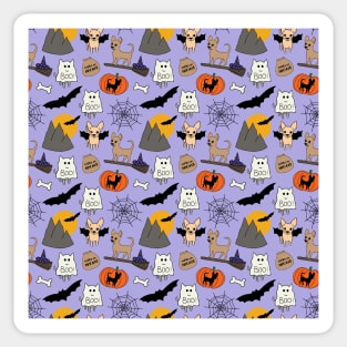 Halloween chihuahuas - lilac Sticker
